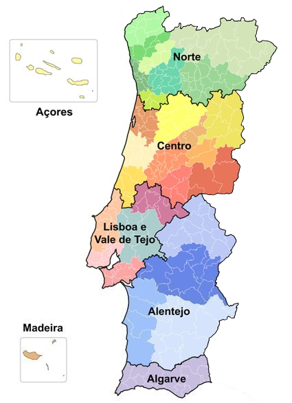 Mapa de Portugal