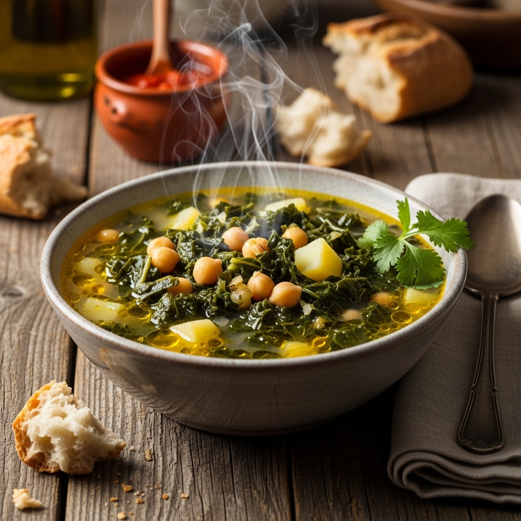 Sopa da Beira (Sopa de Grão com Couve e Batata)