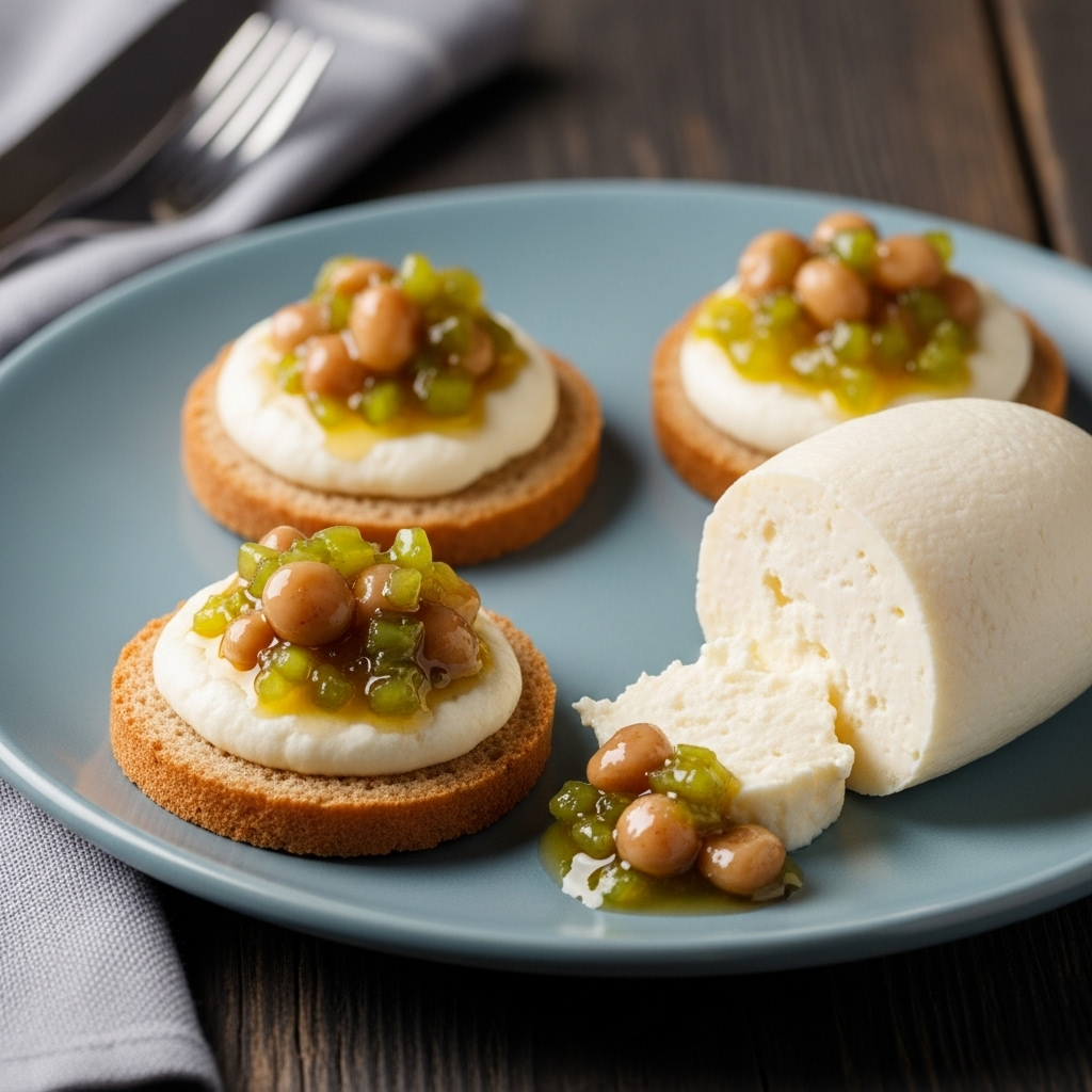 Queijo Fresco com Doce de Abóbora e Nozes