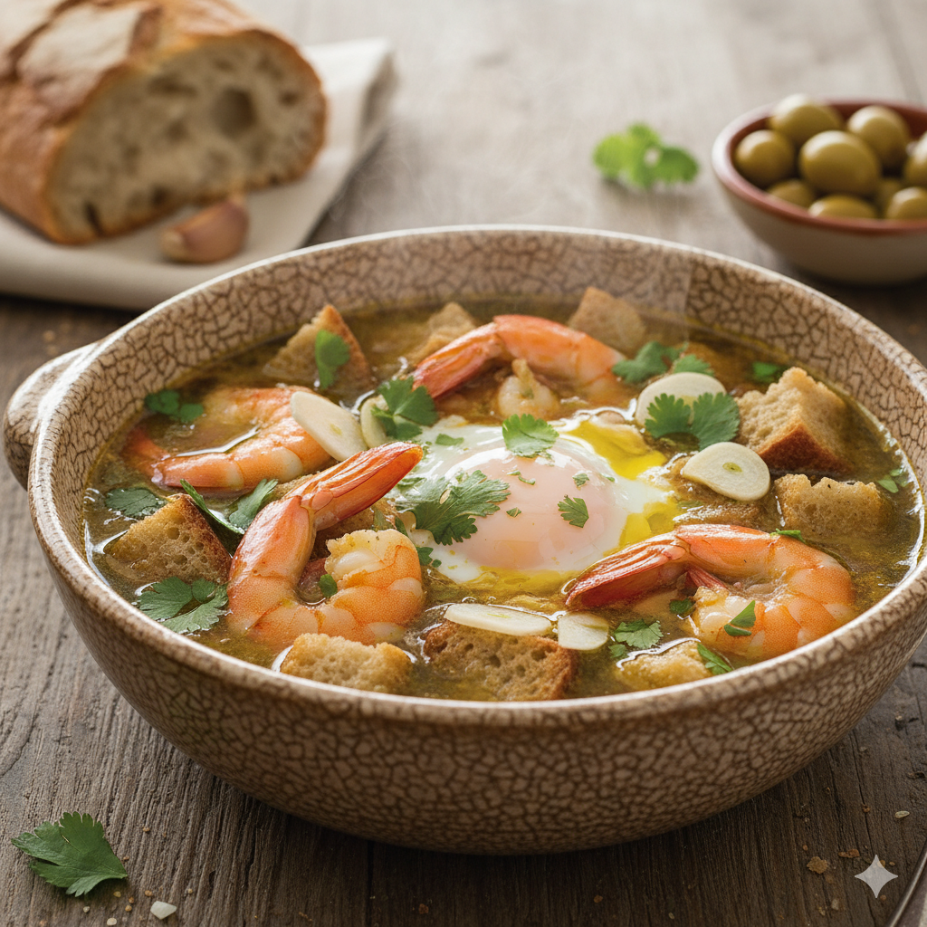 Açorda Alentejana de Camarão